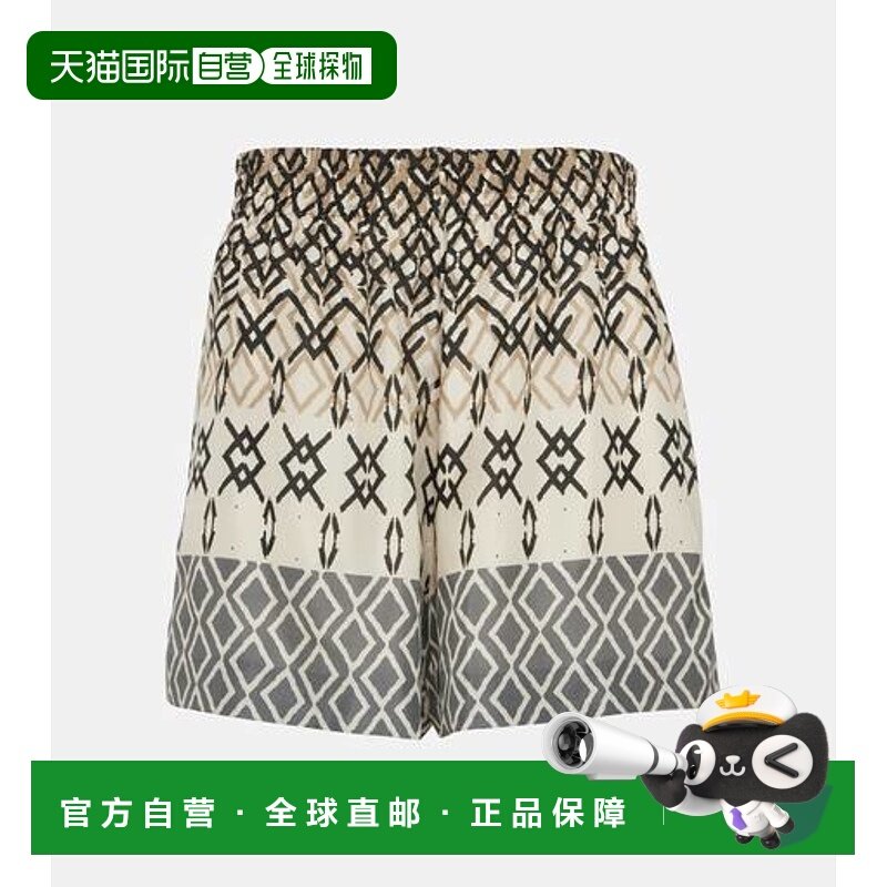 香港直邮Brunello Cucinelli 布内罗 古奇拉利 女士 印花真丝短裤