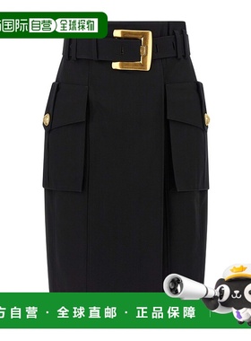 香港直邮Balmain 褶饰半身裙长裙中长裙包臀裙 FF1LC270CF69