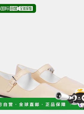 1h可退 香港直邮The Row 女士 Ava 皮质芭蕾舞鞋 white白色 舒适