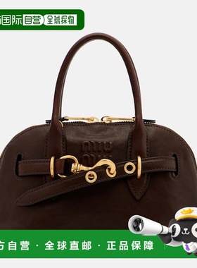 1h可退 香港直邮Miu Miu 缪缪 女士 Aventure 皮革手提包