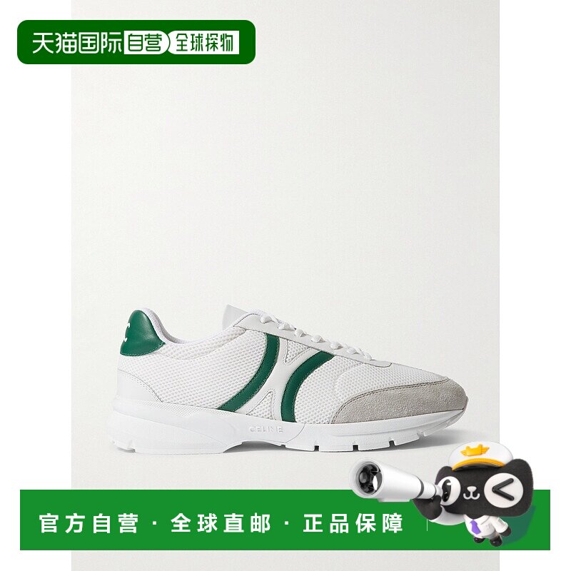 香港直邮Celine 思琳 男士 CR-01 山羊皮边皮质网纱运动鞋 359094