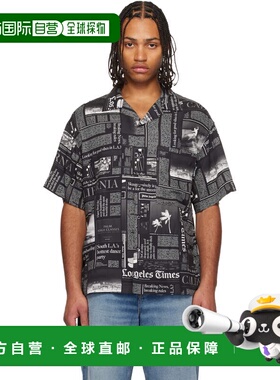 1h可退 香港直邮Palm Angels 棕榈天使 男士 黑色 LA Times 联名