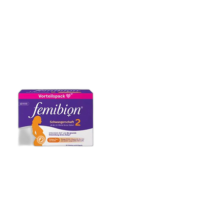 自营｜德国Femibion伊维安2段孕期活性叶酸DHA孕妇维生素12周天然