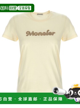 1h可退 香港直邮Moncler 盟可睐 女士 珠绣标识棉质T恤 K10938C00