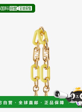 1h可退 欧洲直邮Mini Strap You-金色与黄色金属链条肩带