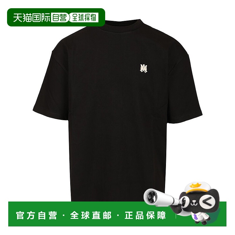 1h可退 香港直邮AMIRI 男士 Ma 滑板標誌刺繡圓領T卹 AMJYTE1233