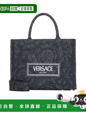 1h可退 香港直邮versace 范思哲 女士 徽标手提包 10115641A09741