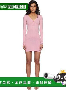 香港直邮SKIMS 女士 粉色 Wool Rib Henley 连衣裙 DSDRS10878WHA