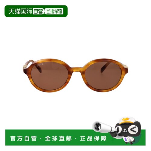 1h可退 香港直邮GUCCI 女士眼镜 GG2033SA003 CO 棕色 圆框太阳镜