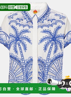 1h可退 香港直邮FARM RIO 女士 Richelieu 棉质衬衫 blue蓝色 舒