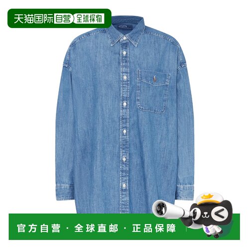 1h可退 香港直邮polo ralph lauren 长袖牛仔衬衫 Women crov
