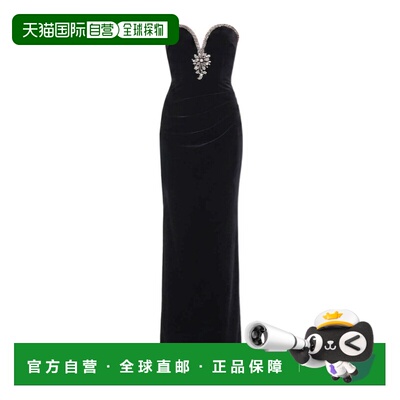 Self-Portrait 丝绒长款连衣裙 AW26 161X 【付后1h可退】长裙
