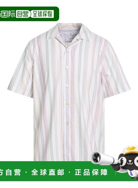 1h可退 香港直邮Paul Smith 男士 条纹衬衫 white白色 舒适时尚