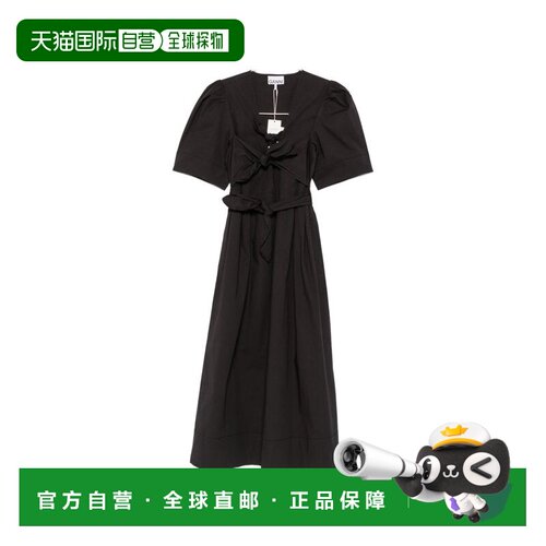 香港直邮GANNI 甘尼 女士 有机棉中长连衣裙 A1030771099