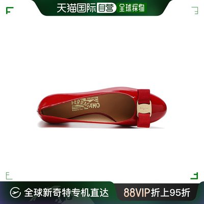 香港直邮FerragamoSALVATORE FERRAGAMO 女士红色皮革高跟鞋 0591