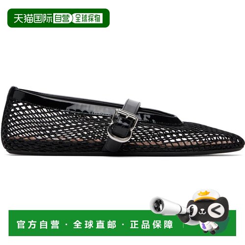 1h可退 香港直邮alaia 女士 黑色芭蕾鞋 AA3A029TK007999NOIR