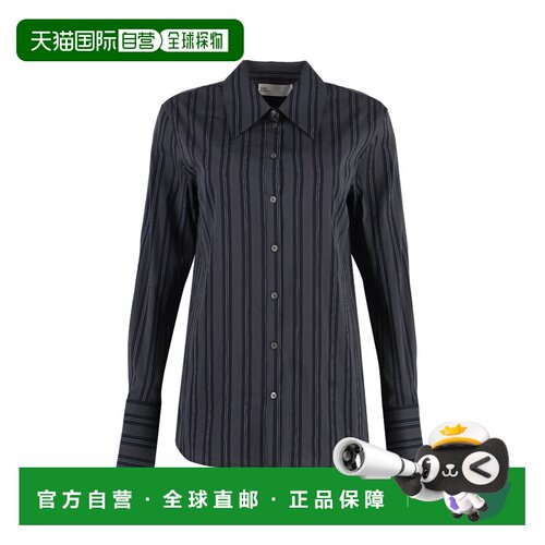 1h可退 欧洲直邮TORY BURCH 女士衬衫 155597428 AW2023 蓝色 CAM