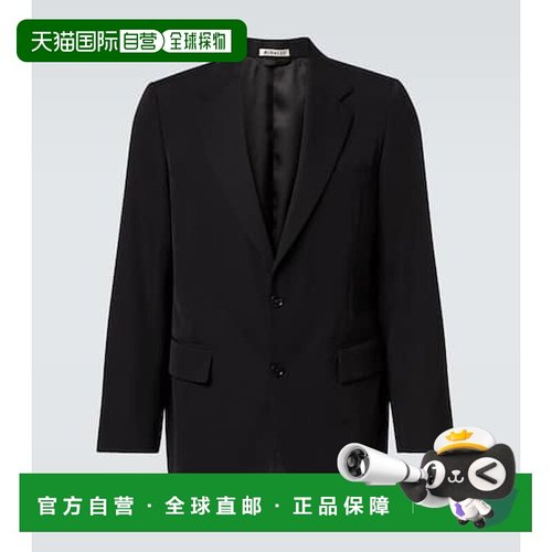1h可退 香港直邮AURALEE 男士 羊毛华达呢西装外套 black黑色 舒