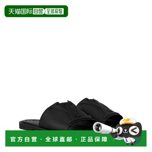 自营欧洲直邮LV路易威登 男士黑色皮革浮雕LOGO穆勒鞋拖鞋