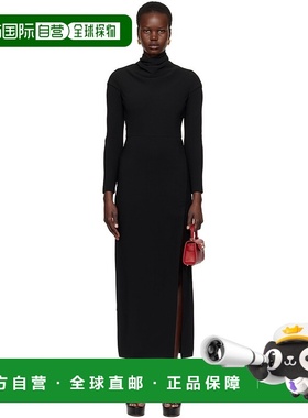 1h可退 香港直邮Versace 范思哲 女士 黑色 Cady Draped-Neck Sli