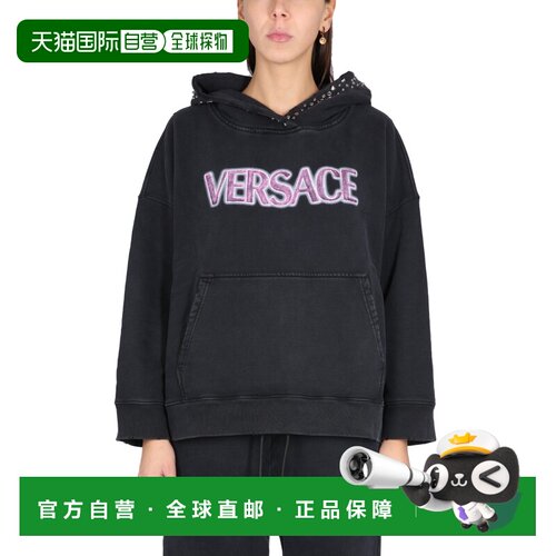 香港直邮VERSACE 女士卫衣 10081701A065312B110 SS2023 黑色