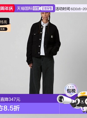 自营欧洲直邮Carhartt WIP Brandon女士黑色棉拉链门襟牛仔裤