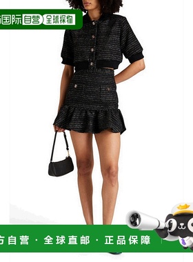 1h可退 香港直邮Sandro 女士 短款金属感花呢夹克 SFPVE00751