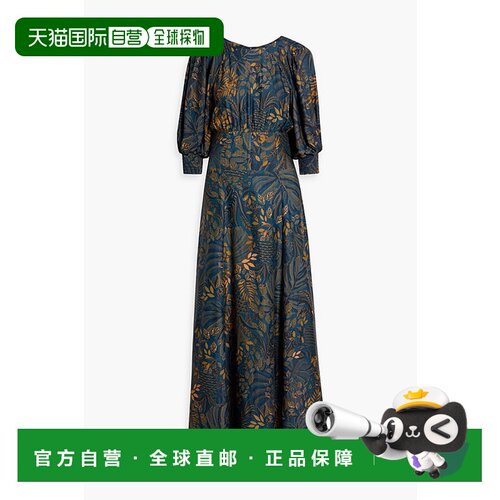 1h可退 香港直邮FARM RIO 女士 印花双绉长款连衣裙 334752DOTTED