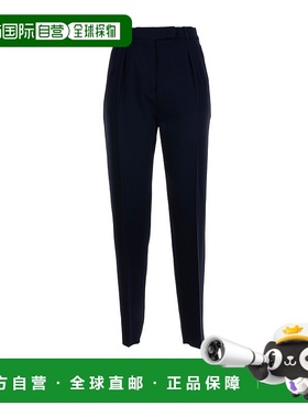 1h可退 香港直邮MaxMara 麦斯玛拉 女士 STUDIO 海军蓝裤子 25161