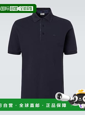 1h可退 香港直邮Etro 艾特罗 男士 Pegaso 棉质Polo衫 blue蓝色