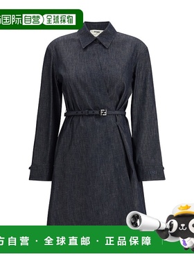 香港直邮Fendi 芬迪 女士 CLEAR 蓝色束带连衣裙 FLD565AVF2