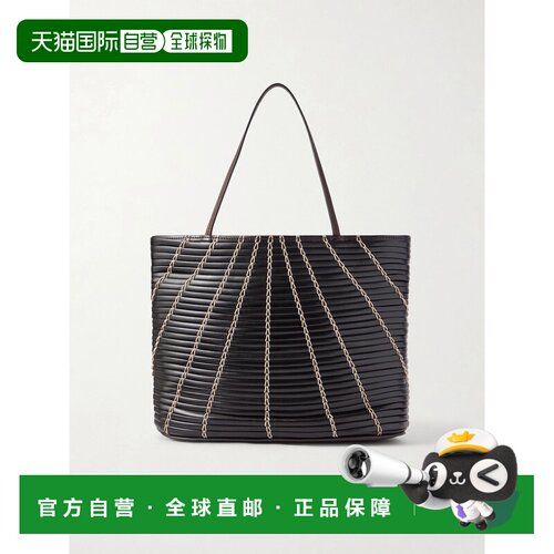 香港直邮The Row 女士 Alba 小号编织皮革肩包 W2162WL11DBCRE
