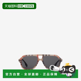 自营欧洲直邮Burberry博柏利 Check男女同款醋酸纤维飞行员太阳镜