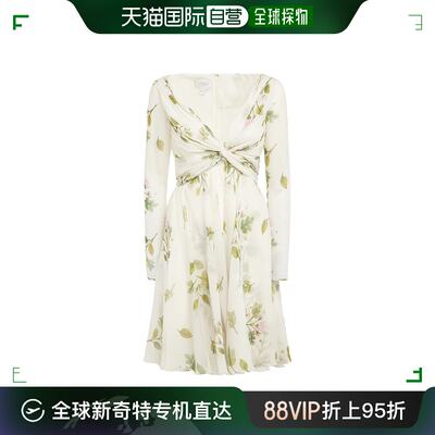 香港直邮Giambattista Valli V领撞色图案连衣裙 PVTE5079