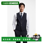 男士 自营欧洲直邮Hugo Boss 深蓝色羊毛全里衬马甲