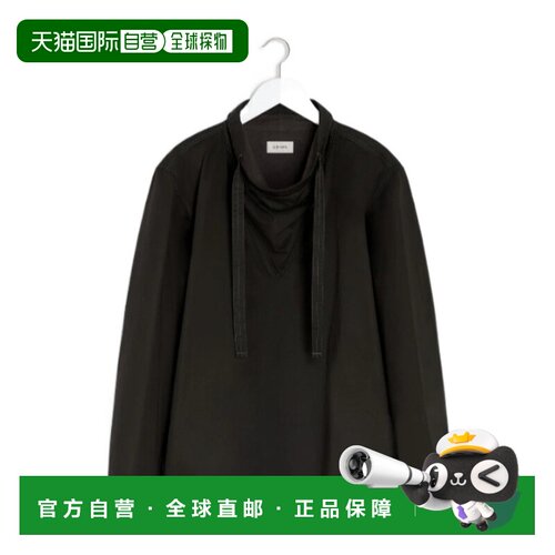 香港直邮Lemaire 轻盈棉缎VareuseT恤TO1396LF1207 女装高领长袖