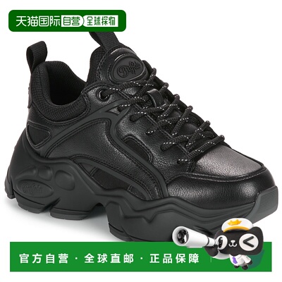 欧洲直邮Buffalo  BINARY CHAIN 女士鞋子低帮板鞋 1636005-BLACK