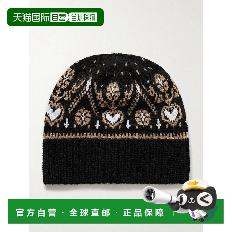 1h可退 香港直邮KHAITE 女士 Avers 'Fair Isle' 羊绒小便帽 1809