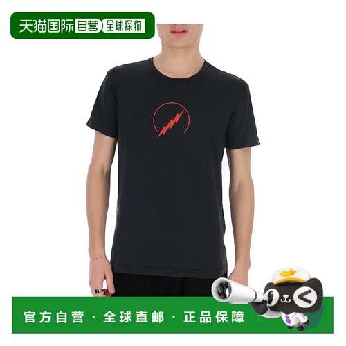 1h可退 香港直邮DIESEL 男士T恤 00S4E60SAPC900 SS2020 黑色 徽T