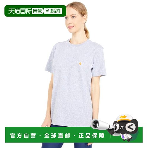 1h可退 香港直邮Carhartt 卡哈特 女士 WK87 工装口袋短袖T恤