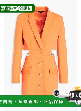 1h可退 香港直邮Maje 女士 剪口棉混纺迷你连衣裙 MFPRO02918ORAN