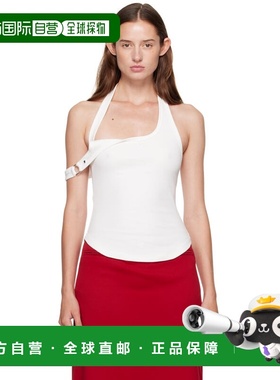 1h可退 香港直邮Courreges 女士 白色 Asymmetric Buckle 背心 32