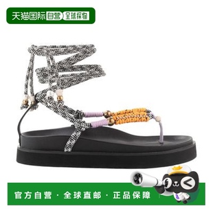 自营欧洲直邮Maje 编织带凉鞋