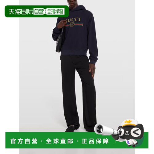 香港直邮GUCCI 男士卫衣 864624XJHT84002 SS2026 蓝色长袖