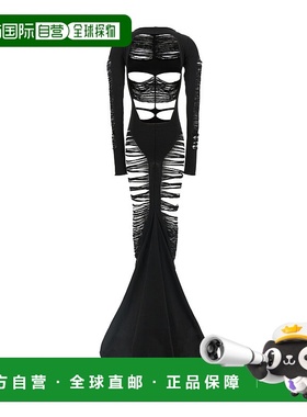 香港直邮Rick Owens 长袖连衣裙 RO01E7614KGRIDM包臀裙长裙