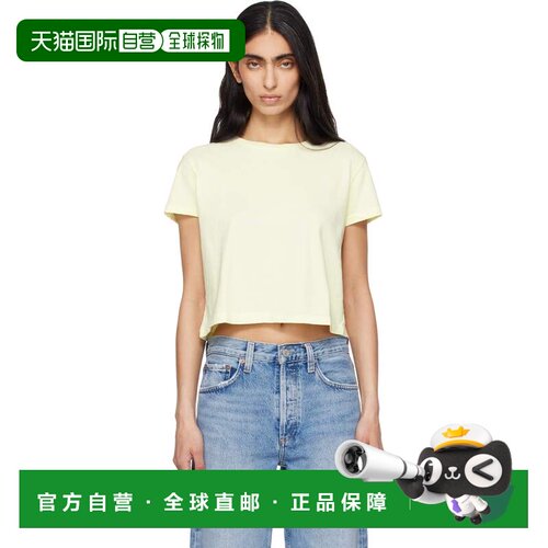 1h可退 香港直邮AGOLDE 女士 黄色 Adine Shrunken T恤 A71801507