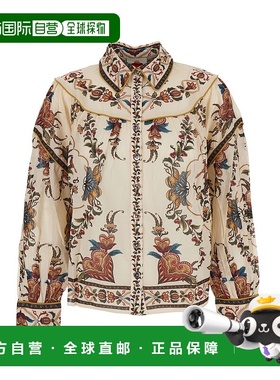 香港直邮FARM RIO 女士 多色经典款衣领全幅花朵图案布织衫 34622