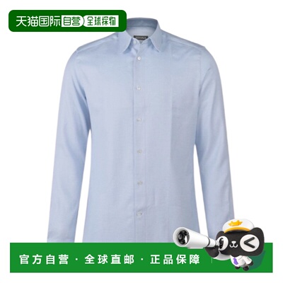 【99新未使用】香港直邮Zegna 翻领长袖衬衫 9YS0CA704杰尼亚