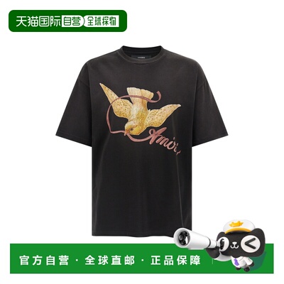 1h可退 香港直邮AMIRI 男士 and Polos T恤黑色T恤 AMTOJR1131