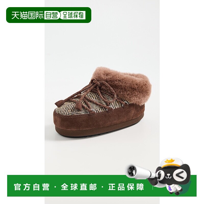 1h可退 香港直邮moon boot 月亮靴 女士 棕色平底鞋 80D1470120M0